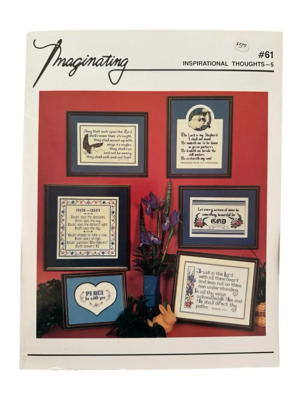 Vintage Inspirational Thoughts Bible Quotes Cross Stitch Design Booklet 6 Design